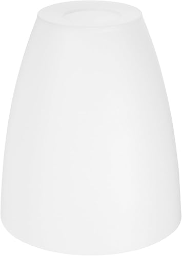 Reemplazo de pantalla de lámpara de plástico blanco, cubierta de luz estilo casco duro para lámparas de pisomesa, agujero central de 1.181 in, ligero