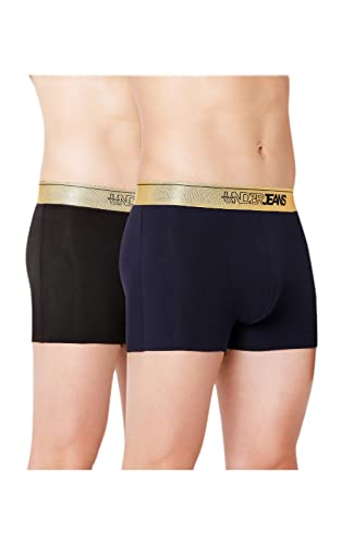 Image of Underjeans Men's Cotton Blend Trunks (Pack of 2) (UJNPTS042E2)