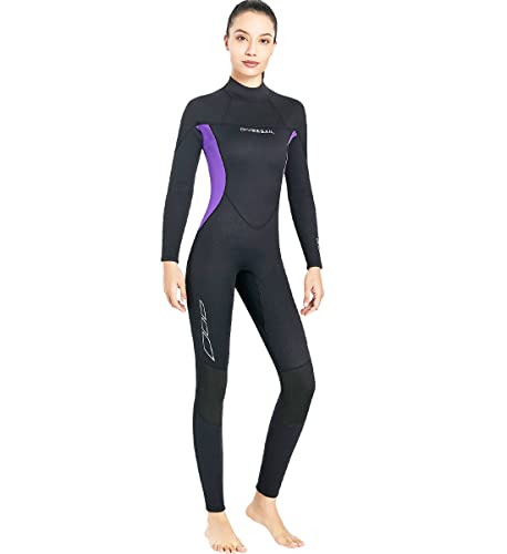 Wetsuit 3Mm Neoprene Wetsuit For Women Full Suits Keep Warm Back Zip For Scuba Diving Surfing Snorkeling Kayaking Water Sports M Size #TOP25