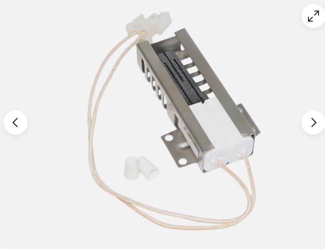 Exact replacement gas furnace flat igniter for Electrolux Frigidaire models JGBP35WEA9WW JGBS23WEA5WW JGBS23WEH4WW RGB745BEA8WH RGB745WEH1WW JGB918SEL1SS JGB920SEF2SS JGBP30WEA8WW JGBS07PEH1WW