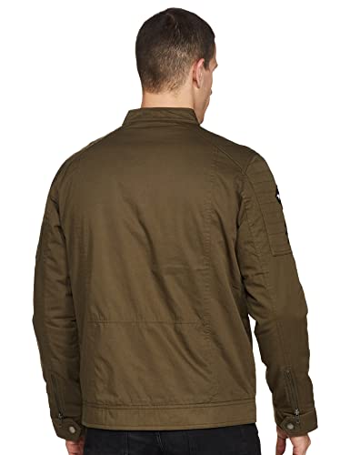 Image of Spykar Men's Polyester Standard Length A-Line Coat
