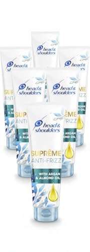 6 x Head & Shoulders Anti Dandruff Conditioner Supreme Anti-Frizz Argan Oil Conditioner 6 x 275 ml