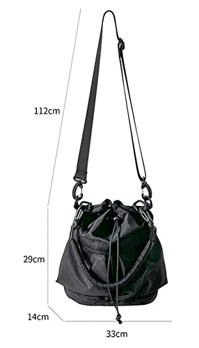 Caistre JS-XBB002-GREEN Women’S Drawstring Bucket Bag Nylon Crossbody Bag Tote Handbags Casual Hobo Shoulder Purse thumb #4