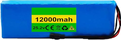 24V 25.2V 12AH Elektrofahrrad Batterie 25.2V 12AH 6S4P E-Bike Akku Elektro Fahrrad Akkupack Mit Ladegerät Und BMS Wiederaufladbarem Akku Für 50W-350W Motor 25.2V 12Ah,T
