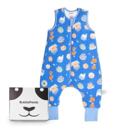 BubblePanda Rayon Made from Bamboo Sleep Sack with Feet 3t-4t 1.0 Tog Print