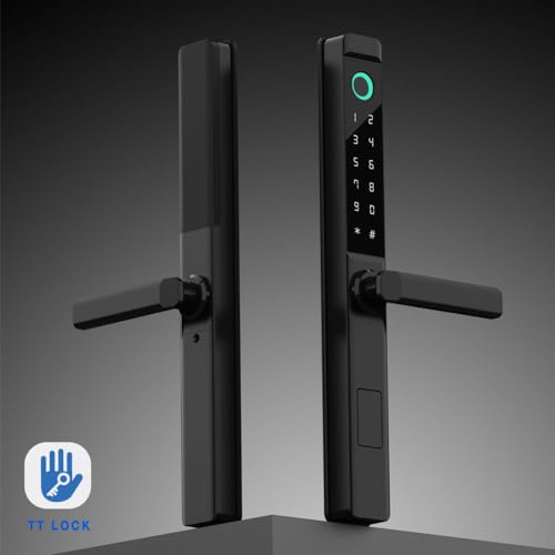 Rudrbe Sliding Smart Patio Door Handle Set With Fingerprint Password Bluetooth Ic Card Keypad Digital Key Remote Lock thumb #6