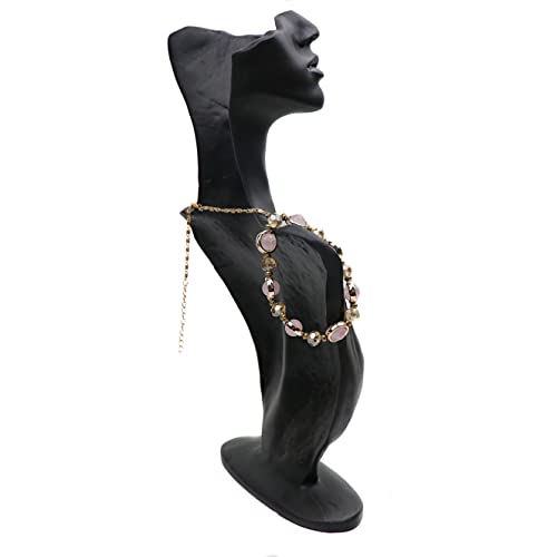 Homeanda White Resin Necklace Pendant Chain Earring Jewelry Jewellry Bust Mannequin Organizer Holder Stand (Black, Xl) #TOP3