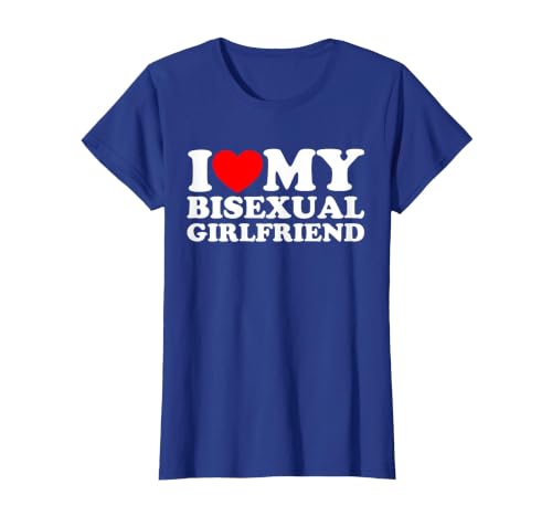 I Love My Bisexual Girlfriend T-Shirt, Women, Royal Blue, XX-Large