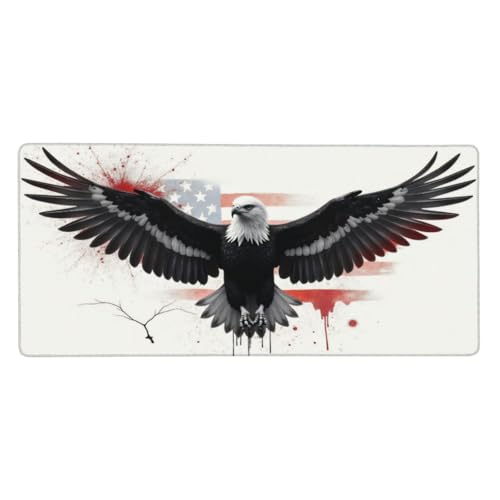 Tapis de souris pour ordinateur portable sous-main bureau aigle noir