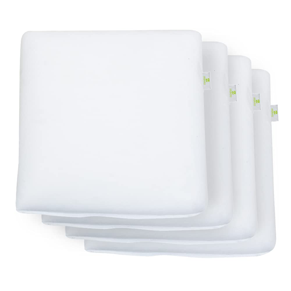Cushows Memory Foam Orthopedic Decorative Square Cushion Filler for Sofa, Chair, Bed, Couch & Car - [White] ; 20" inch x 20" inch ; (Pack of 4)-image-43