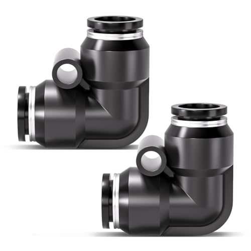Racor neumático de 10mm en codo con sistema push to connect para tubos de aire juego de 20 piezas 2