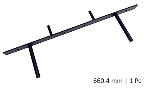 B&Z Extremely Heavy Duty Concealed Floating Shelf Brackets Plate (1 X, 660.4mm (26 Inches), Black - Image 4