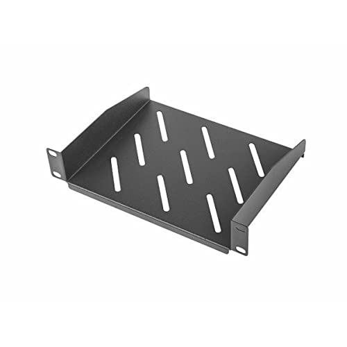 Plateau fixe 1U Lanberg pour rack 10 pouces noir de 254x180 mm