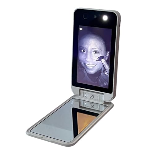 Bluestone Sunshield Sun Smart UV Makeup Mirror - Makeup Vanity Mirror Ideal for Travel with Advanced Sun Protection Detection USB Charging Backup Power
