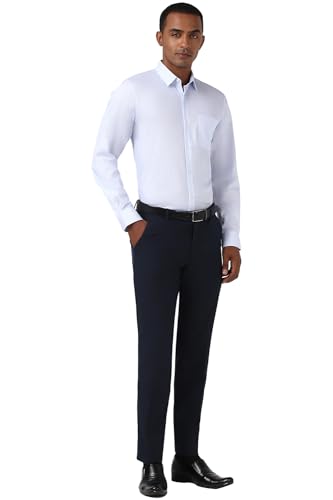 Image of Peter England Men Cotton Solid Slim Fit Shirt