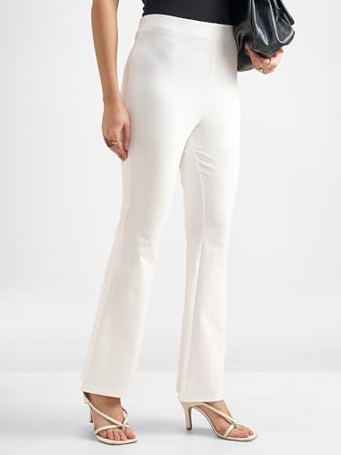 Image of Tokyo Talkies Women Mid Rise Boot Cut Trouser | Stretchable Formal Wear