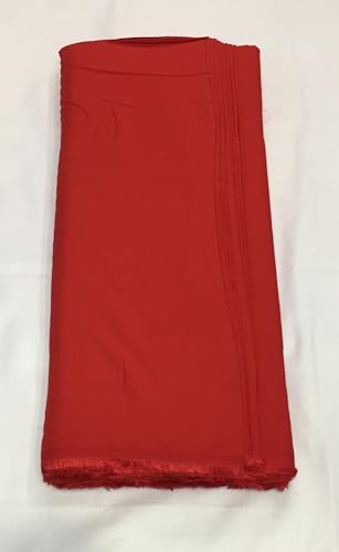 Image of BKRKJ Women's Rayon Cotton Unstitched Fabric by Meter for Sewing Suit Salwar Chudidar Patiyala Kurti Shirt Kameez Blouse Kurta Pyjama (Red, 1 Meter)