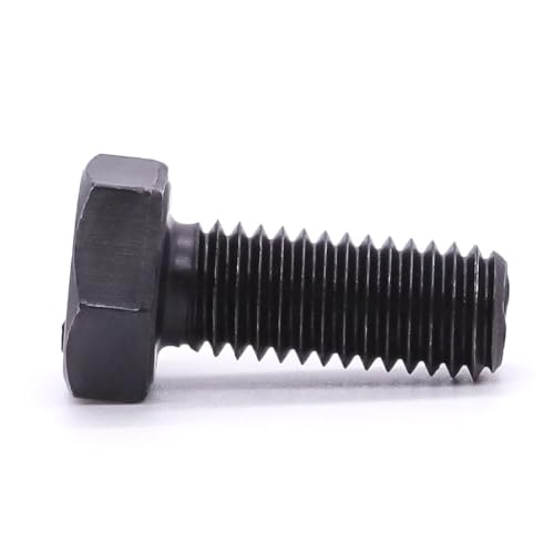 Image of M12-1.75 x 35mm Hex Bolts, High-Strength Metric Class 12.9 Steel Hex Head Screws for Valves Pumps Motors Automotive Suspension Systems, Black Oxide, Full Thread, 10-Pack