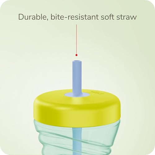 Image of NUK Fun Grip Straw Cup, 3-Pack - Toddler Sippy Cup with Straw for Easy Drinking, Suitable for Ages 8 Months and Up