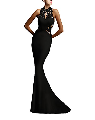 Mujer Vestidos De Fiesta Largos De Noche Elegantes Vintage Encaje Splicing Vestidos De Novia Sin Mangas Espalda Descubierta Slim Sirena Vestido Boda Vestidos De Coctel Disfraz Túnica
