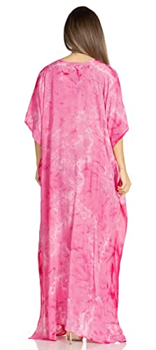 Sakkas Pilar Petite Women's Casual Long Short Sleeve Beach Maxi Caftan Kaftan Dress2