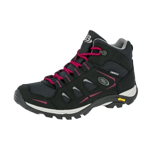 Brütting MOUNT FRAKES HIGH Damen Trekking- & Wanderstiefel, Schwarz/ Pink, 40 EU