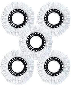 Microfiber Spin Mop Head Replacement Refill for Floor Cleaning, Pack of 5 (Only Refills)