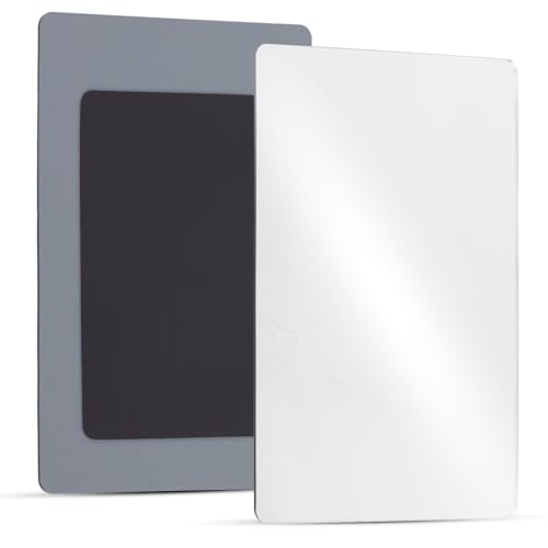 Penitue 2pcs Miroirs Magnétiques Résistants pour Casiers, 17,8x12,6cm Miroir Sécurité Acrylique Aux Coins Arrondis avec Dos Magnétique Accessoires Incassables pour Casiers Scolaires Armoires Bureau