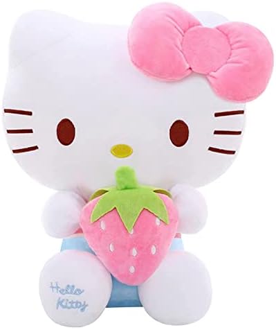 Aljura Cute Hello Kitty Plush Toys, Cute Soft Cat Plush Doll Toys, Cute Kitty Plushie Birthday Gifts for Gilrs Kids (Pink, 12 Inch)
