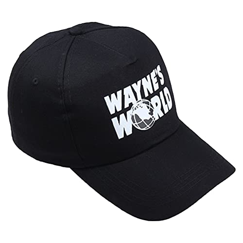 Eikou Wayne's World Cap Hat Black Adjustable 80S Baseball Cap (Comes With Guitar Necklace) #TOP5