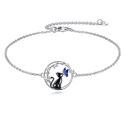 Image of TIGER RIDER Dragonfly Anklet Sterling Silver Dragonfly Gifts Jewelry for Women with Crystal Birthday Anniversary