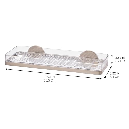 Étagère de douche rectangulaire iDesign auto-adhésive satin mat murale - 4