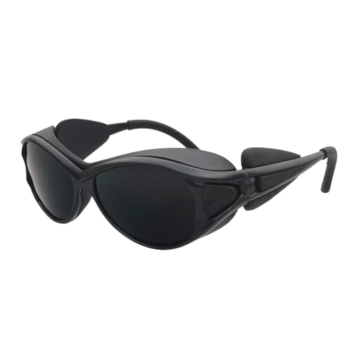 Generisch Gafas de protección infrarrojas para luz LED roja de 14,7 x 4,6 cm, color negro, con funda y paño de limpieza