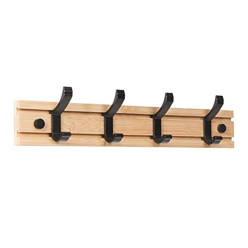 WANGYONG Wall Coat Rack, 4 Mobile Hooks Wall Hook, Coat Hooks Coat Rack Wall Hook for Towels hat to Hang Coats, Scarves, Purses and More (Color : 4 Crochets Mobiles)