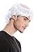 Produktbild WIG ME UP - 90776-ZA62 Perücke Herren Fasching Karneval Halloween alter Mönch Tonsur Halbglatze alt weiß ABT Mittelalter