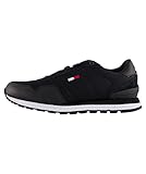 Tommy Hilfiger Herren Sneaker Tommy Hilfiger Herren Tommy Jeans Lifestyle Mix Runner Sneaker, Schwarz, 45 EU