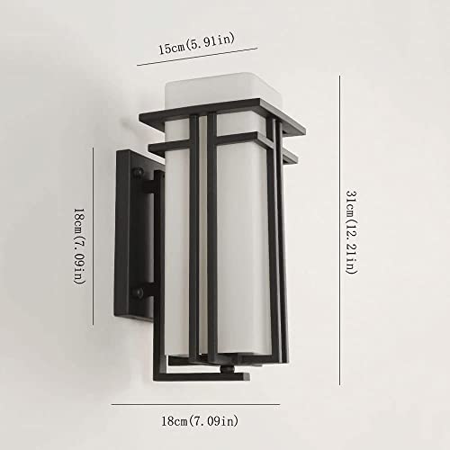 Applique Murale Extérieure E27 étanche en Verre Blanc Crème pour Balcon