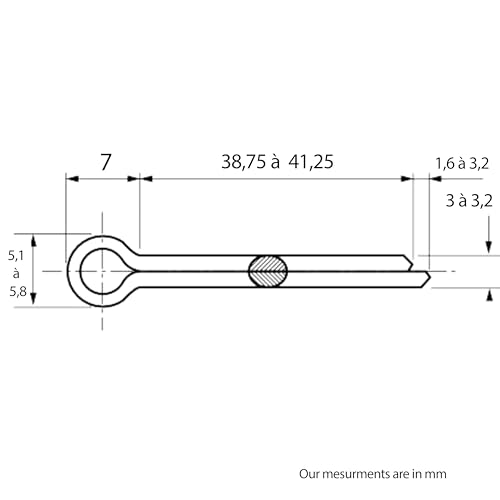 Restagraf 906 Split Pin, 3.5 mm x 40 mm, White, 3.5mm x 40mm - Image 4