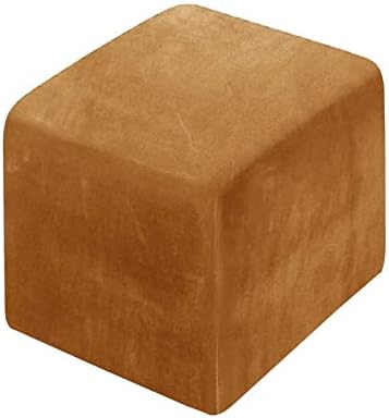 Square Velvet Ottoman Cover, Square Foot Stool Cover, Stretch Footstool Slipcover, Luxury Velvet Pouffe Cover For Living Room Storage Stool Protector Cover Washable,A,50 * 50CM