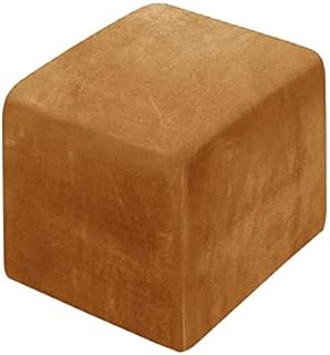 Square Velvet Ottoman Cover, Square Foot Stool Cover, Stretch Footstool Slipcover, Luxury Velvet Pouffe Cover For Living Room Storage Stool Protector Cover Washable,A,50 * 50CM