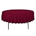 LinenTablecloth 90-Inch Round Polyester Tablecloth Burgundy