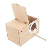 Nid d'oiseau pour nidification : le nichoir est fabriqué en bois de bonne qualité, offrant un toucher doux, très pratique à nettoyer, grand nid pour perroquet