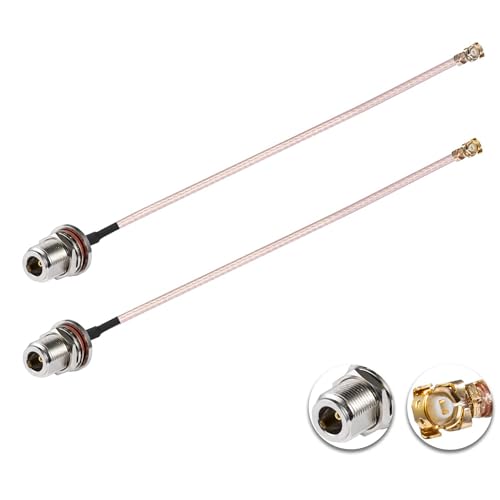 Vecys 2 Pièces U.F.L1 vers N Type Femelle Câble Coaxial Faible Perte 6