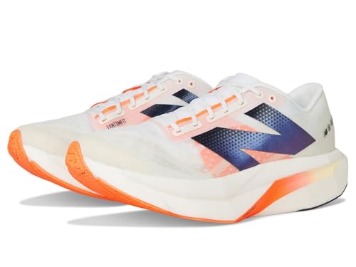 New Balance FuelCell Supercomp Elite V4 Tênis de corrida masculino, Branco/angorá/manga quente, 41