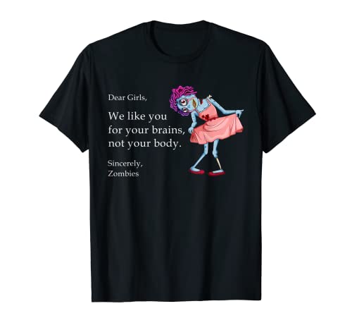 Nos gustas para tu cerebro Zombie divertido Halloween Camiseta