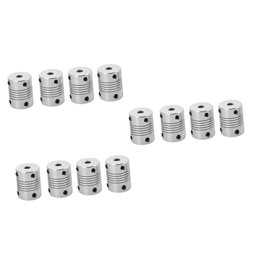 SOLUSTRE 12pcs Flexible Shaft Coupling Aluminum Alloy to Coupler Connector for Cnc Machine Printer Stepper Motor