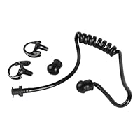 Tiardey Luftakustikschlauch, Spule, Audioschlauch mit weicher Ohrmuschel aus Silikon, Ohrpassstück für Funkgeräte, verdeckter Ohrhörer, Walkie-Talkie-Headset-Kit, Schwarz
