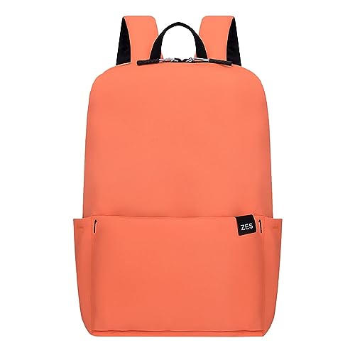 Backpack Gift Colorful Small Backpack Men's And Women's Bag Light Student Bag Adult Backpack Women, Orange, One Size