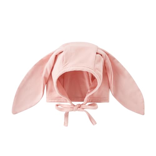 Newbron Baby Bunny Bonnet Hat Boys Girls Hospital Hat Head Cap with Rabbit Ears for Infant&Toddler (Cotton Bunny Ear Hat-Pink,)