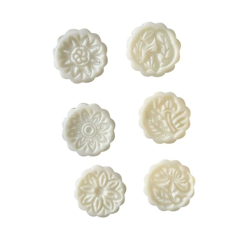 Moon Cakes - Molde para galletas con 6 sellos de ABS para entusiastas de la repostería